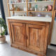Buffet ancien avec plateau en marbre
