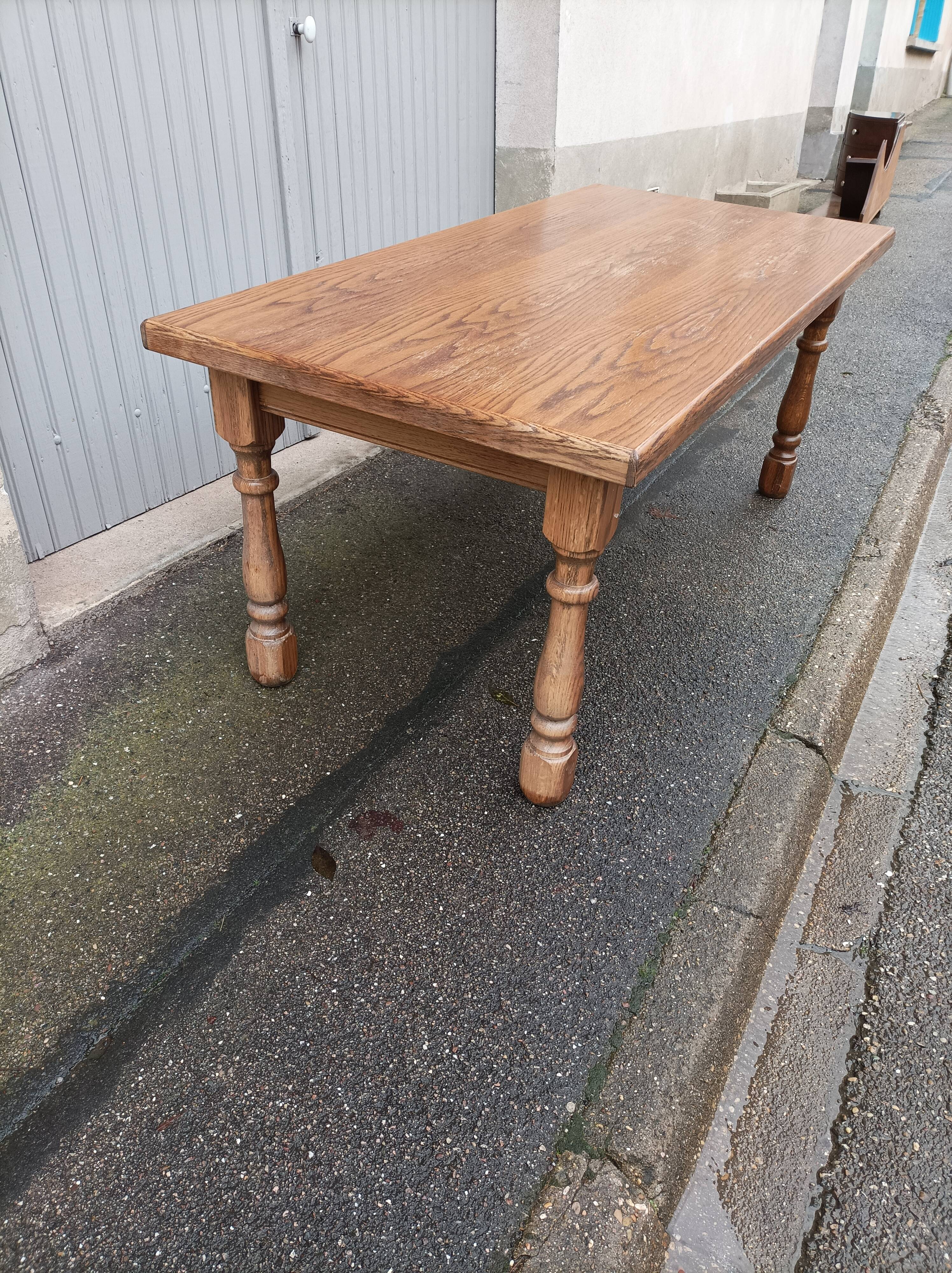 Solid oak farmhouse table