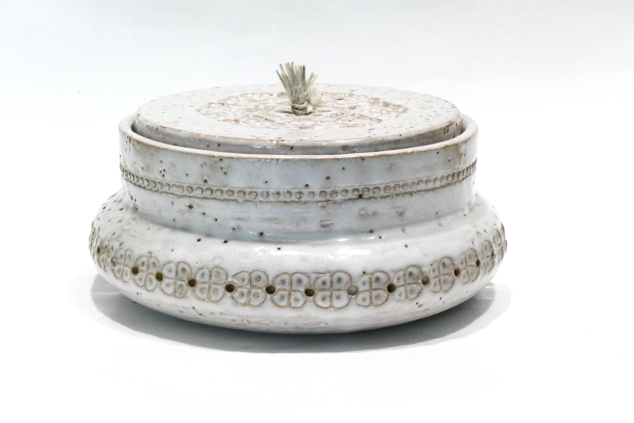 Rare boîte ou bonbonnière en céramique par Aldo Londi pour Bitossi 1960.