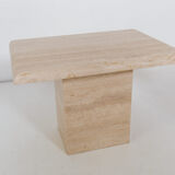 2 end of vintage travertine sofa