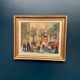 Original Swedish Oil on Canvas – “Market Scene” by Arne Wallsten – Signed