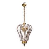 Lustre en verre de Murano attribué à Barovier e Toso, années 1950