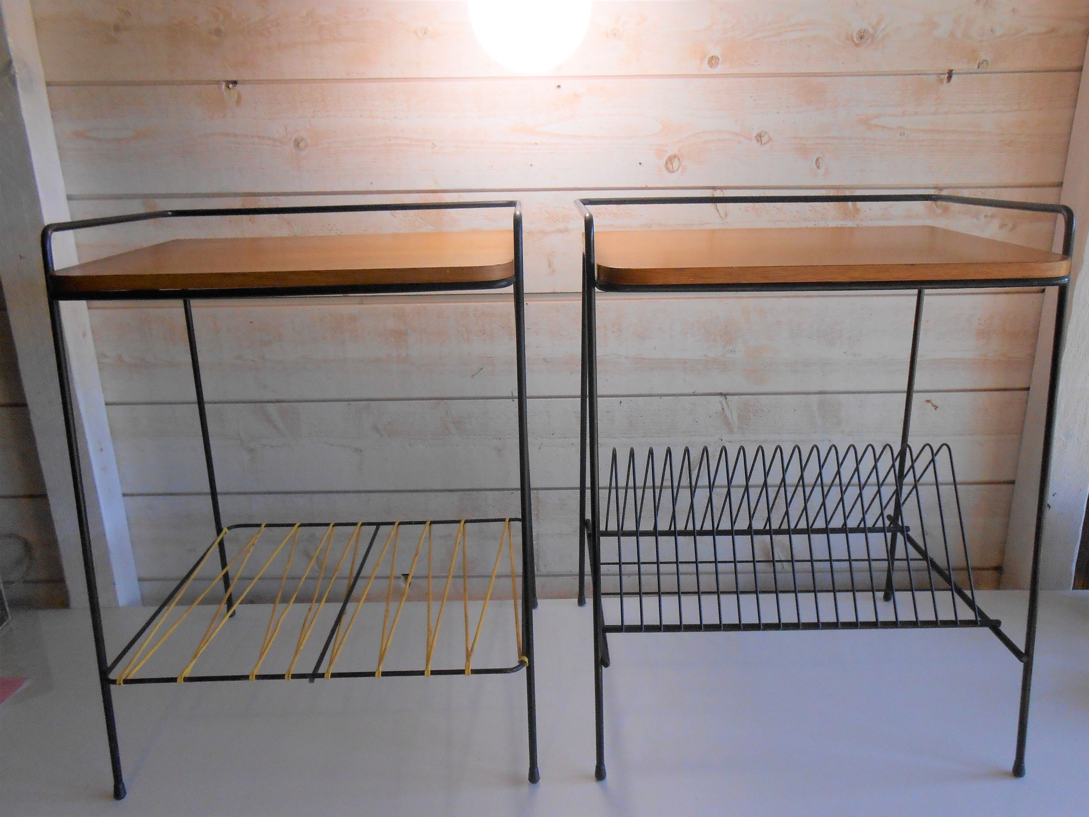 Bedside tables in scoubidou from the 50s, 60s