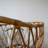 Vintage rattan cradle
