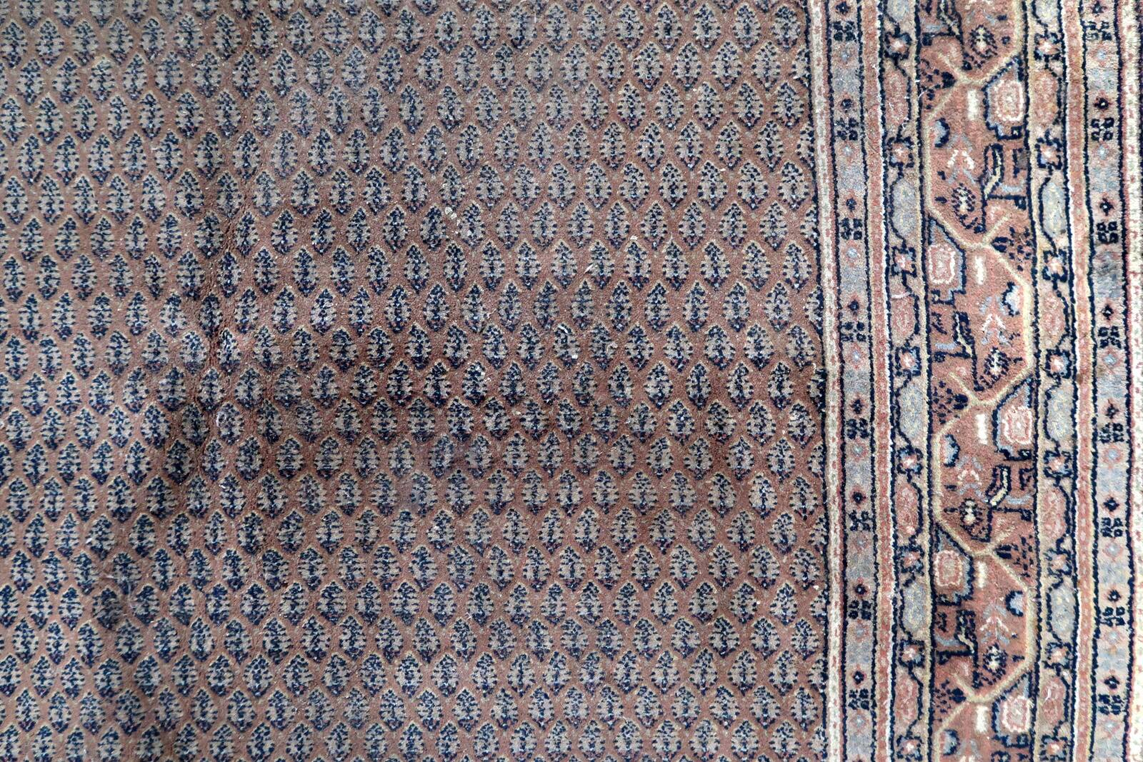 Tapis Seraband indien vintage en laine fait main – 170 x 237 cm - 1C1034