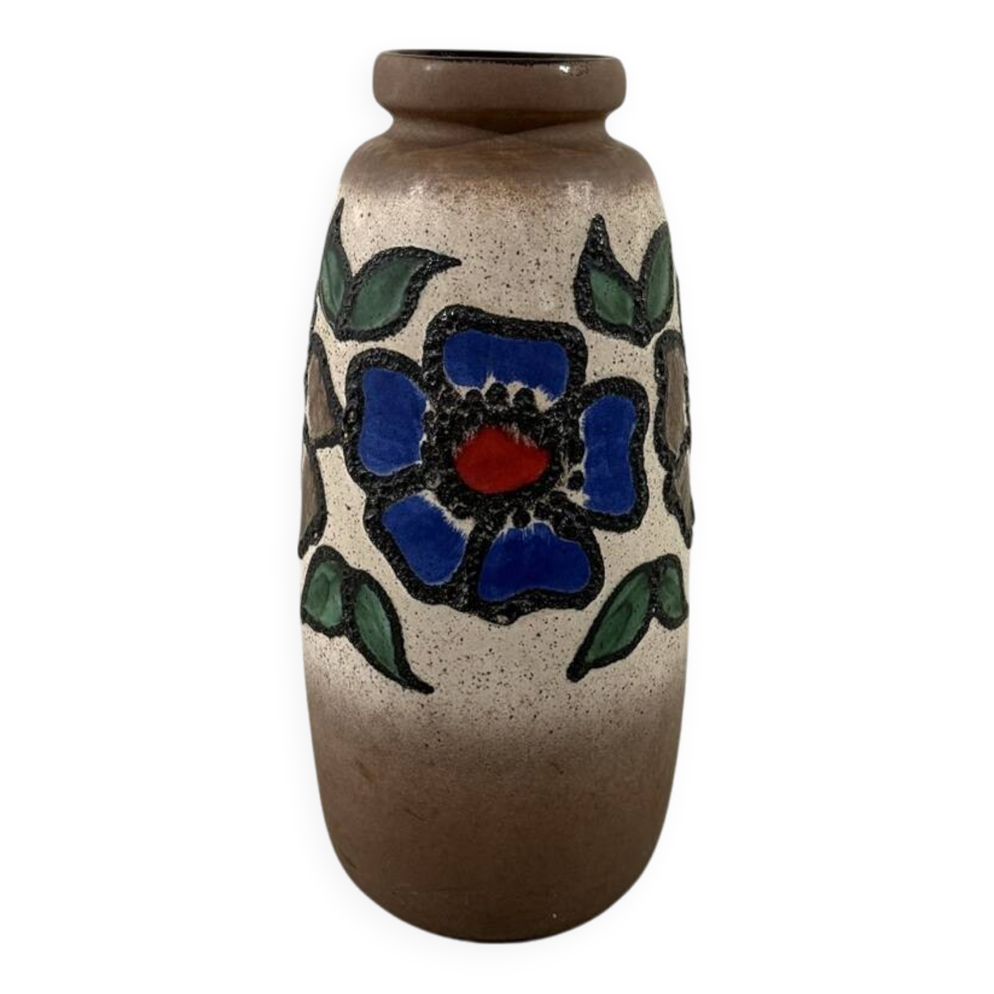 West-Germany pottery vase flowers floor vase 1960’s