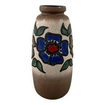 Vase à fleurs en poterie d'Allemagne de l'Ouest, vase de sol, années 1960