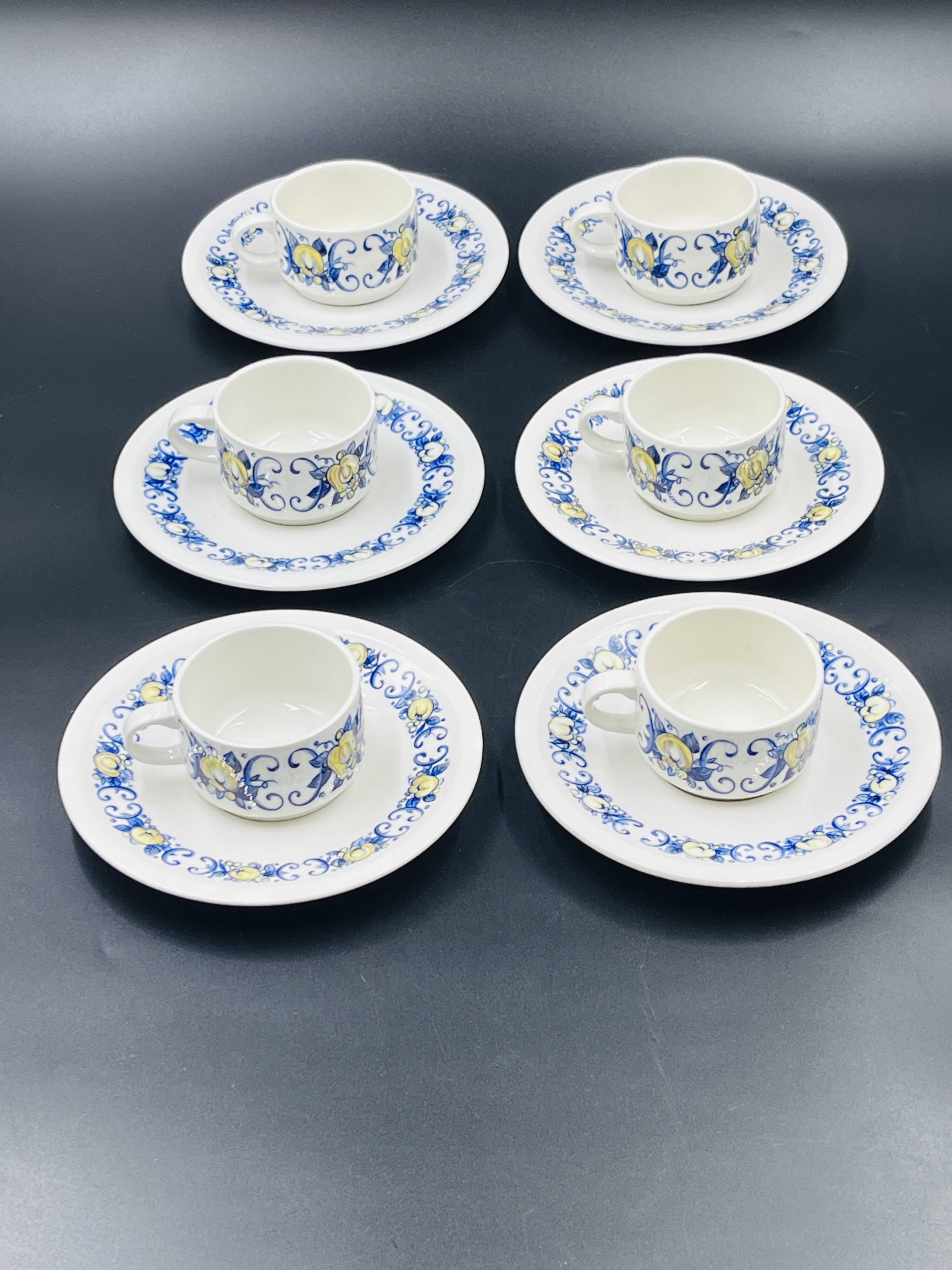 Set of 6 espresso cups and 6 saucers Villeroy & Boch – Cadiz model