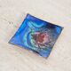 Psychedelic enamelled leather catchall tray
