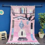 Tapis berbère vintage boujad rose 150 X 240 cm