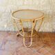 Rattan coffee table with range magazines, vintage circa 60's