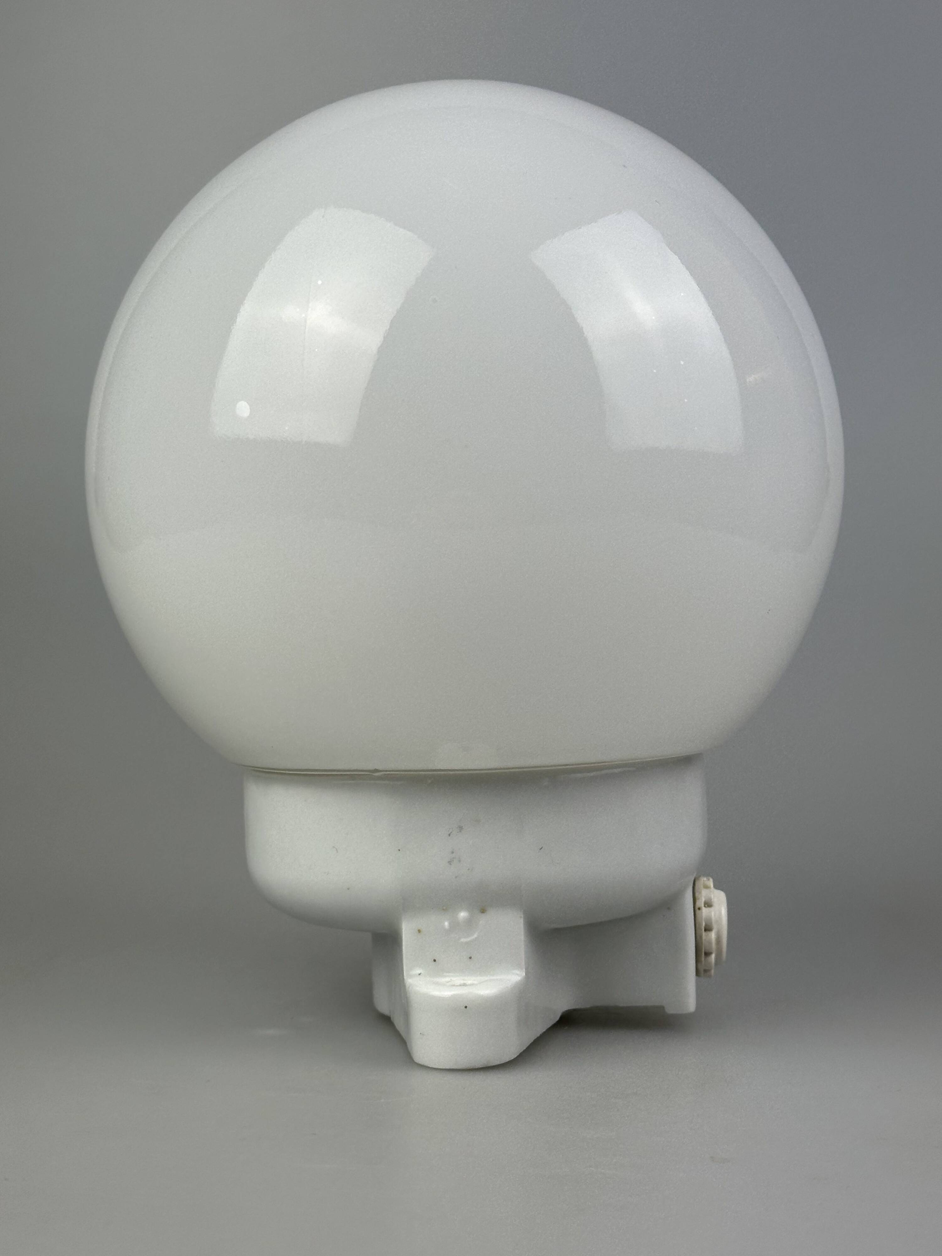 50s 60s wall lamp cellar lamp ceramic & glass Bauhaus design