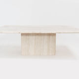 Mid century vintage travertine coffee table