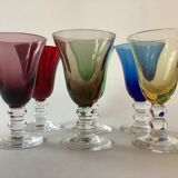Set of 6 colored liquor glasses