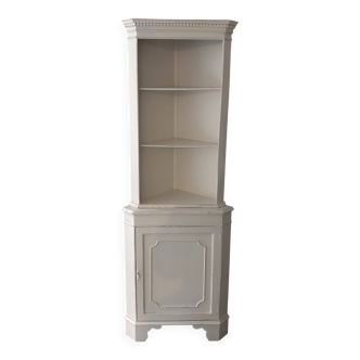 White wooden corner unit