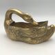 Vintage swan pocket emptier cachepot in gilded brass
