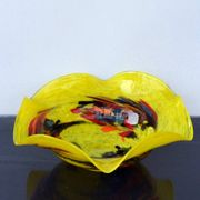 Mid Century Center Multicolored Table Bowl Murano Glass