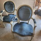 Pair of Louis XVI style armchairs