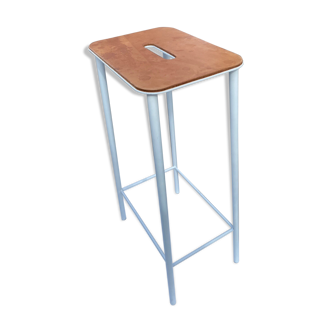 Tabouret de bar Adam stool blanc et cuir