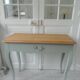 Console, side desk of beautiful craftsmanship re-enchanted in verdigris