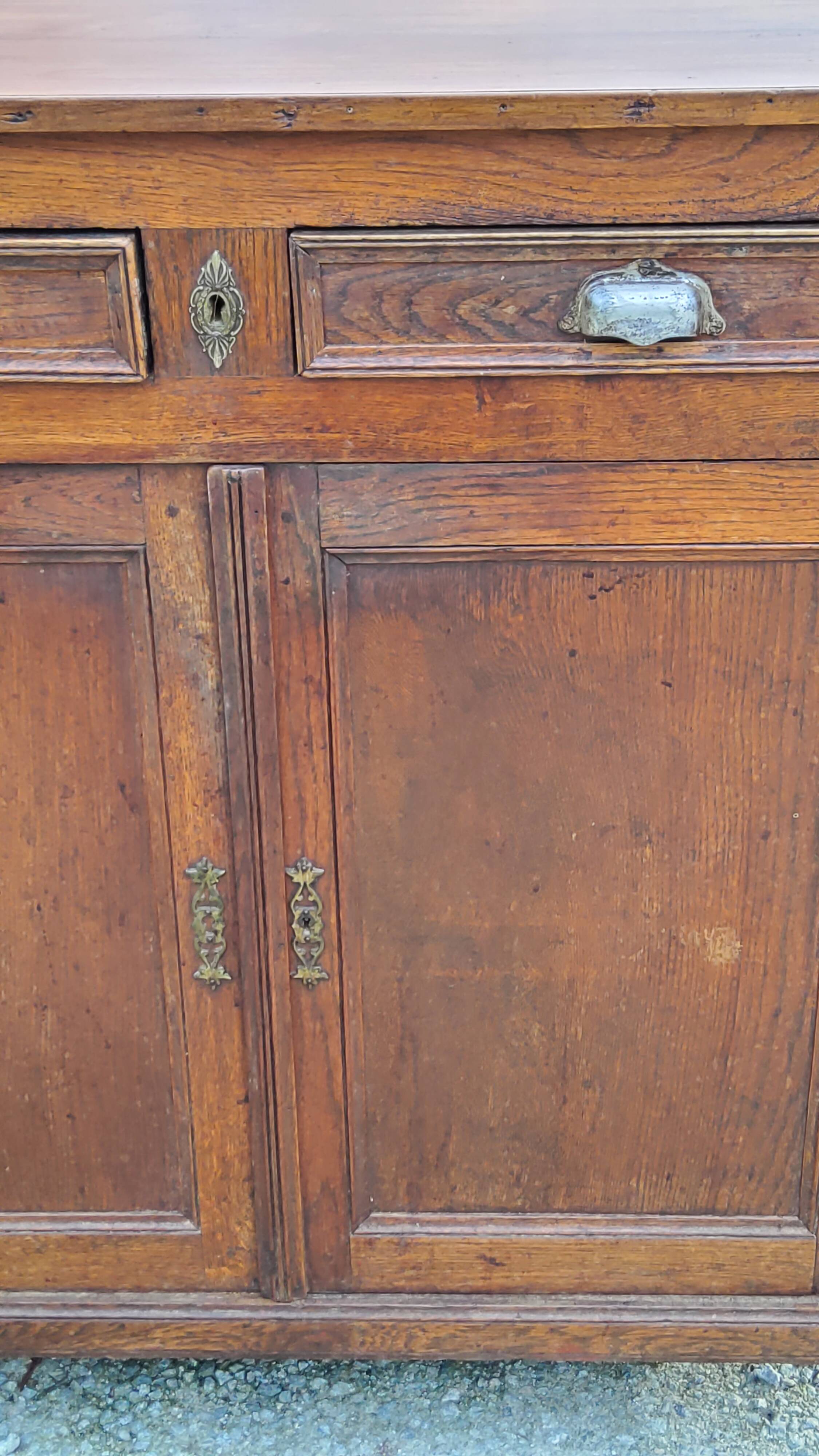 Parisian sideboard in solid oak and solid poplar early 20th century