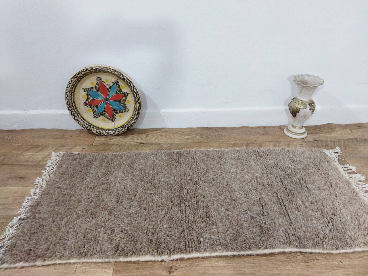 Handcrafted Moroccan Berber Rug 138 X 62 CM