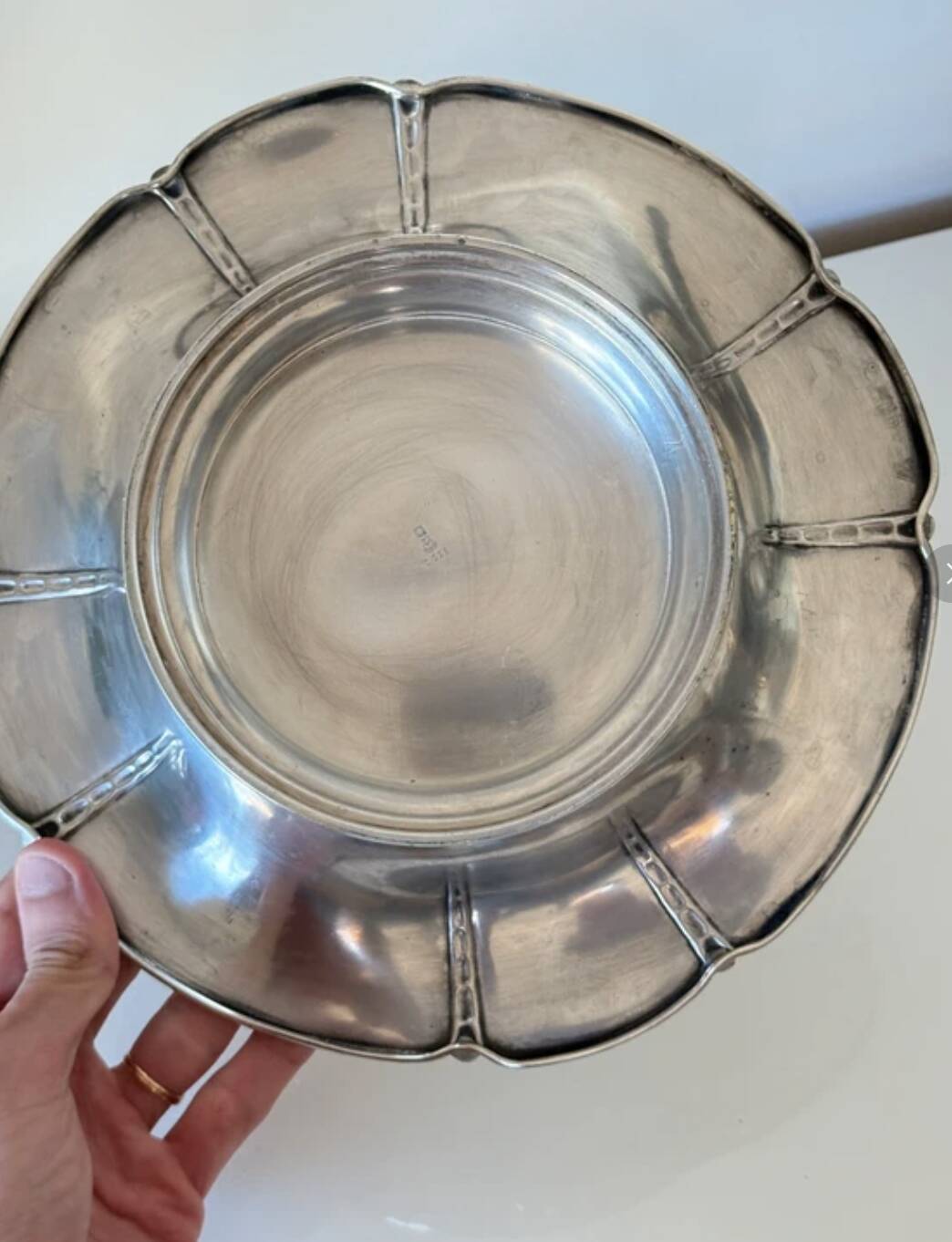 Large footed dish Gallia – Christofle – Silver-plated – Art Deco 1930-1940