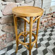 Tabouret bar haut bois courbé