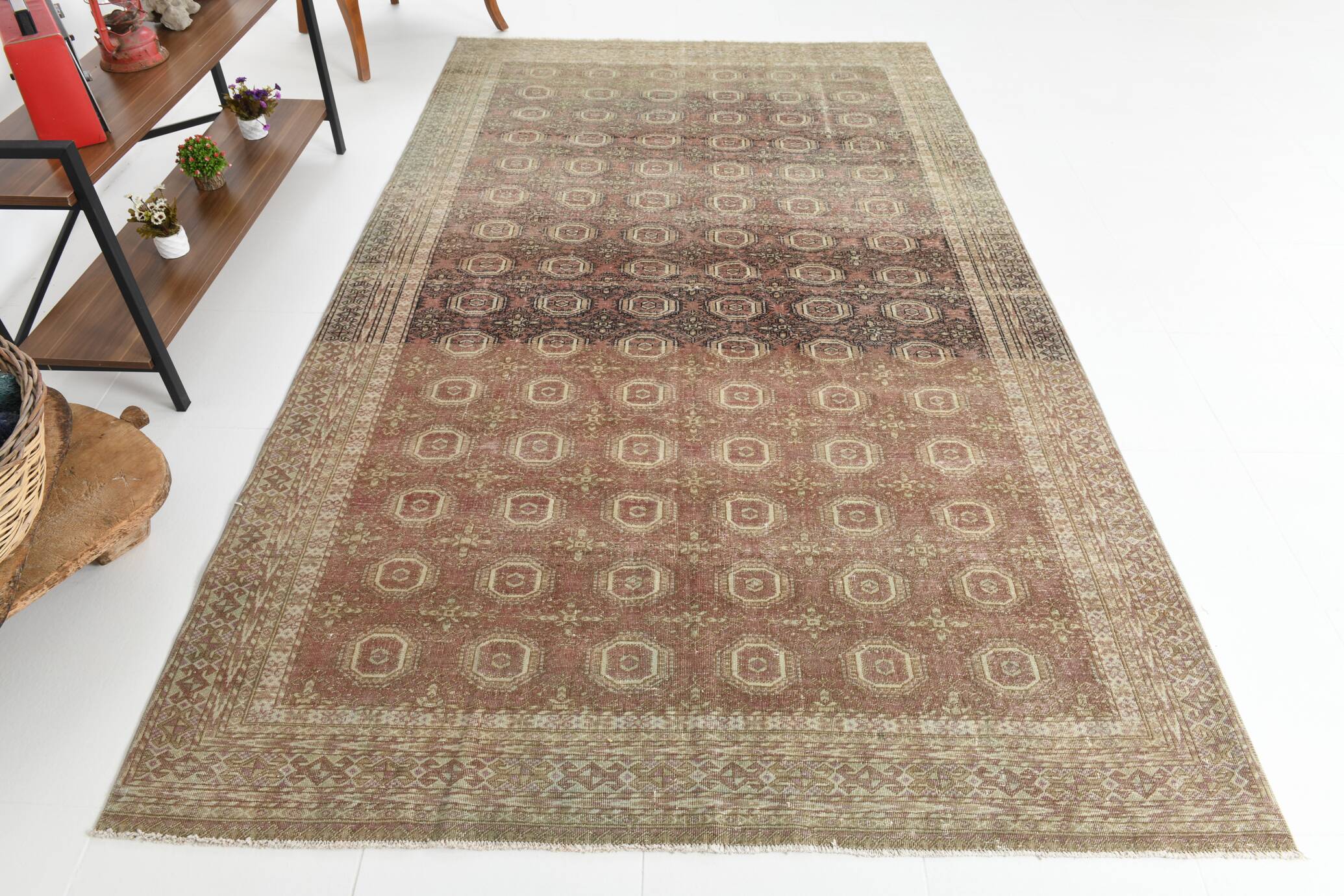 6x9 Pastel Burgundy Classic Antique 54s Persian Rug, 178x293Cm
