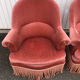 Paire de crapauds vintage en velours rose