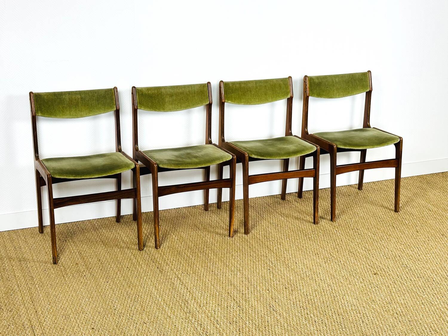 4 chaises danoise en palissandre 1960