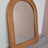 Miroir en rotin vintage 81x58