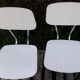 Set of 4 chairs in white 60s formica 70