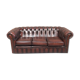 Brown leather chesterfield sofa