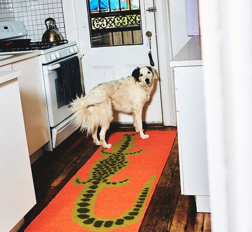 Crocodile runner rug, 180x60 cm