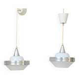 Lampes suspendues en verre et métal