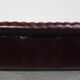 Spacious red English 2.5-seater cowhide leather chesterfield sofa