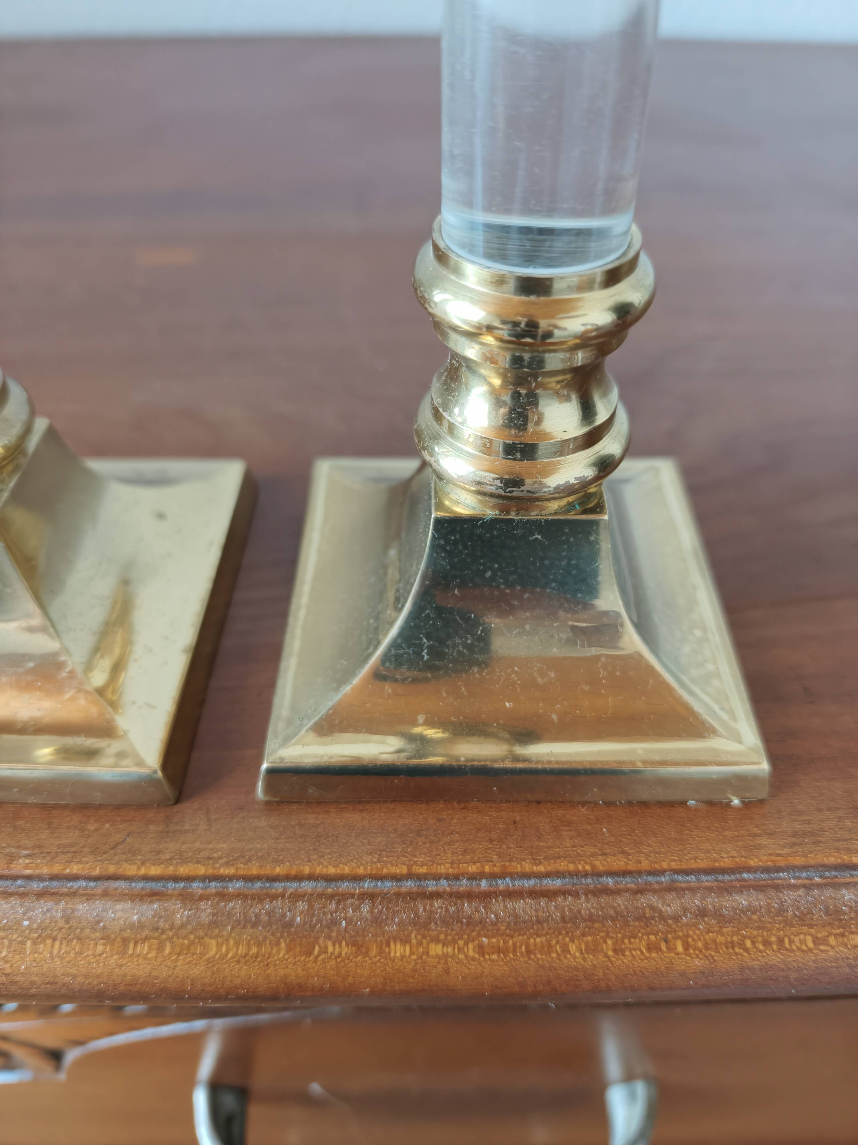 Paire de bougeoirs vintage 1970