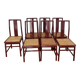 Set of 7 lacquered and caned chairs 1980 MONTINA SPA Italy