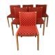 Peter Maly's 737 red chairs for vintage Thonet