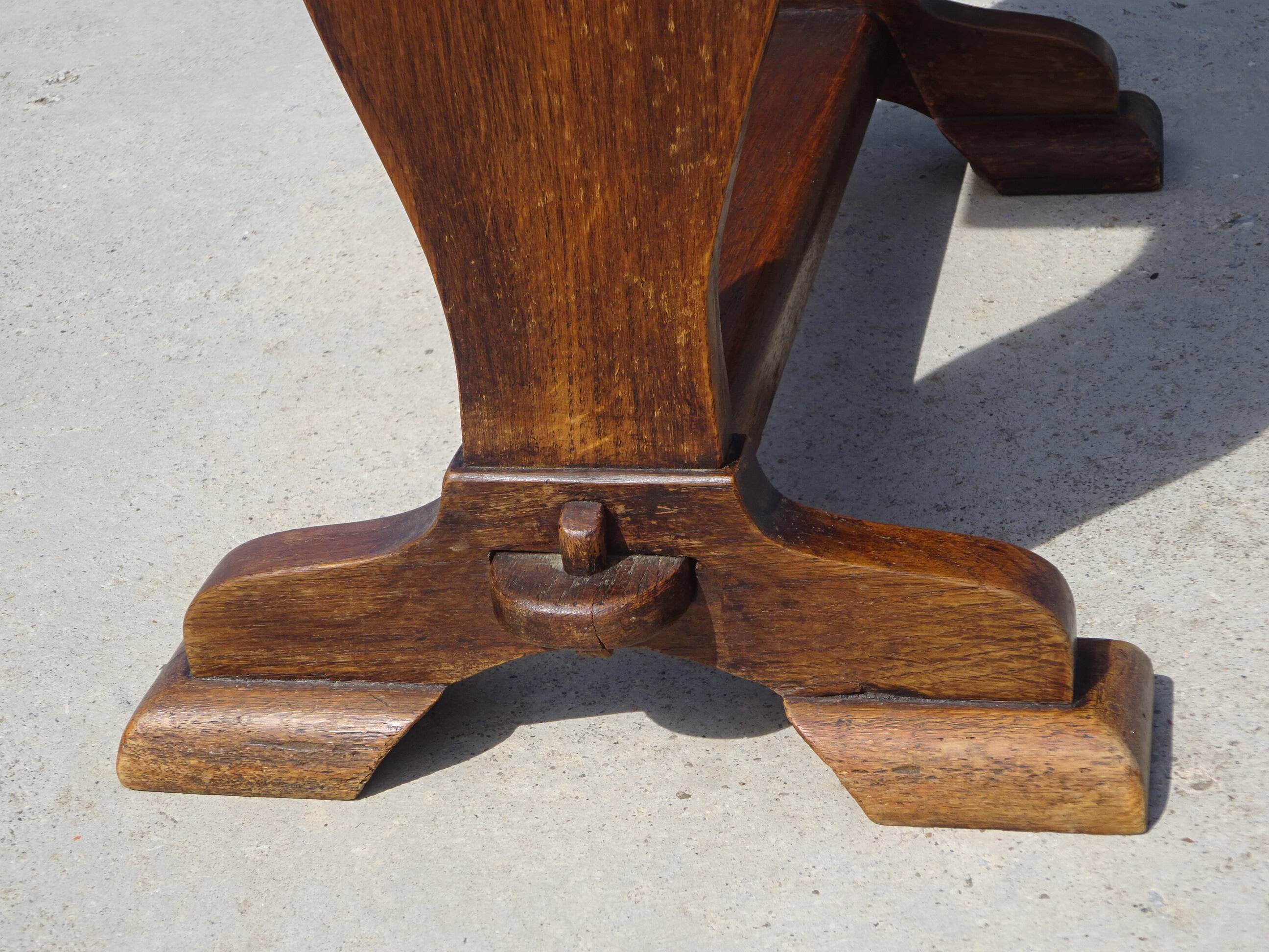 Bolster or end table with drawer, patina