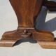 Bolster or end table with drawer, patina