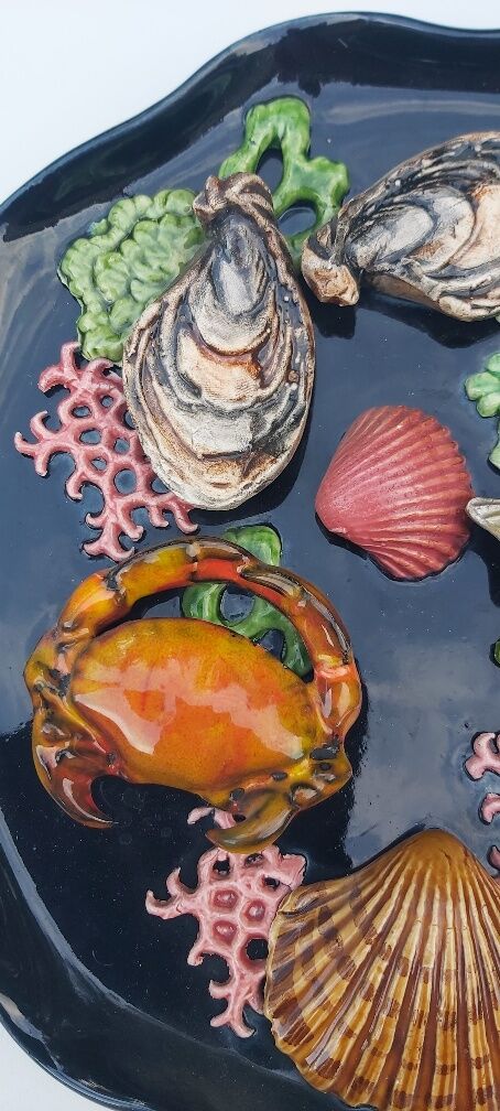 Ceramic plate fish and shellfish