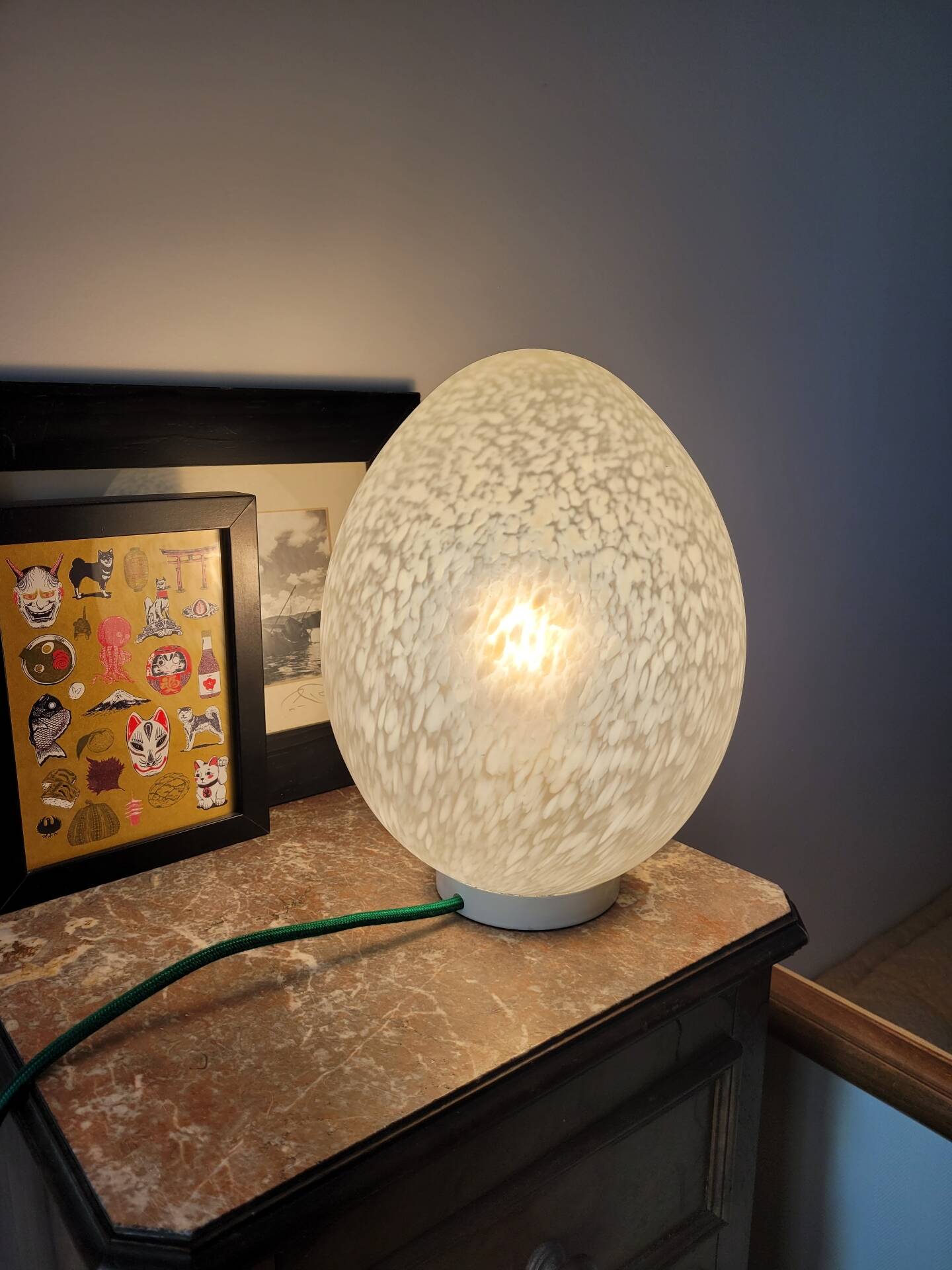 Lampe œuf de la Verrerie de Vianne