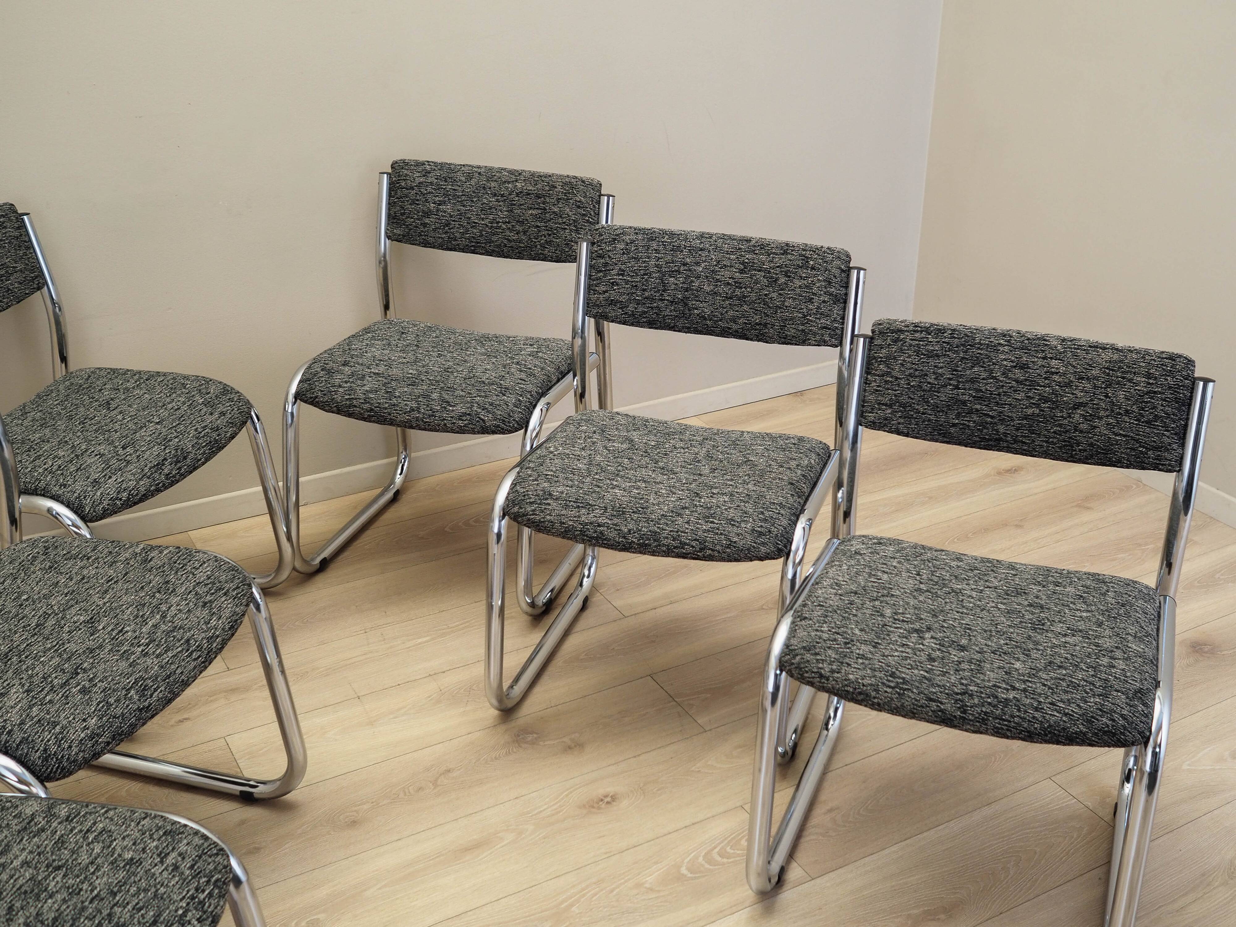 Set of six chairs, Italian design, 1980s, production: Italy