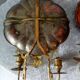 Pair of Napoleon 3 wall lights in copper and brass