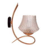 Appliques vintage en laiton et verre, France 1950