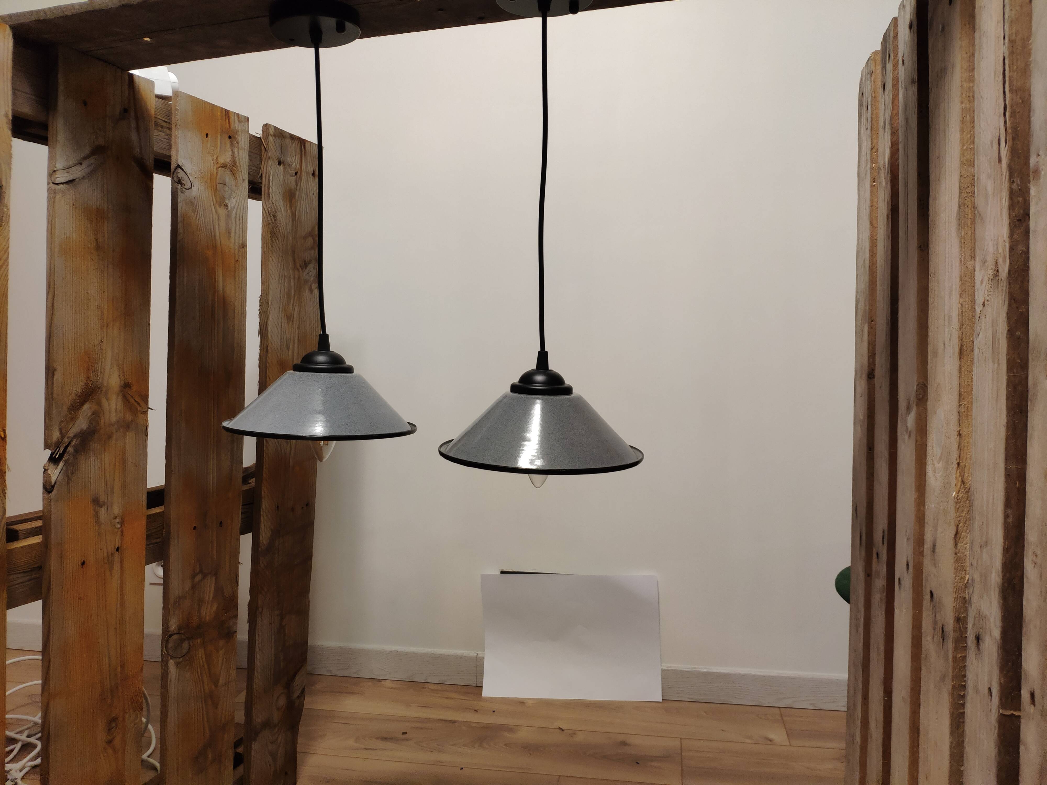 Blue-grey industrial vintage suspension