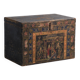Antique chest painted in pine wood – China, around 1900