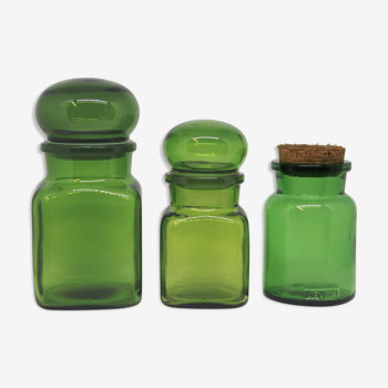 Assorted 3 green jars